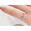 imageGin ampamp Grace 925 Sterling Silver Genuine Tanzanite Ring with Diamonds for women  Ethically authentically ampamp organically sourced Roundcut shaped Tanzanite handcrafted jewelry for her