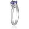imageGin ampamp Grace 925 Sterling Silver Genuine Tanzanite Ring with Diamonds for women  Ethically authentically ampamp organically sourced Roundcut shaped Tanzanite handcrafted jewelry for her