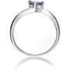 imageGin ampamp Grace 925 Sterling Silver Genuine Tanzanite Ring with Diamonds for women  Ethically authentically ampamp organically sourced Trillioncut shaped Tanzanite handcrafted jewelry for her  Tanzanite Ring for women