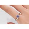 imageGin ampamp Grace 925 Sterling Silver Genuine Tanzanite Ring with Diamonds for women  Ethically authentically ampamp organically sourced Trillioncut shaped Tanzanite handcrafted jewelry for her  Tanzanite Ring for women