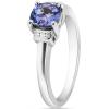 imageGin ampamp Grace 925 Sterling Silver Mozambique Genuine Tanzanite Ring with Diamonds for womenEthically Sterling Silver gemstone stone tanzanite