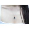 imageGin ampamp Grace Valentines Jewelry 10K Yellow Gold Genuine London Blue Topaz ampamp Natural Diamond I1I2 Pendant Necklace for Women