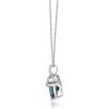 imageGin ampamp Grace womens 14K Genuine London Blue Topaz Pendant With Diamonds  Ethically Authentically ampamp Organically Sourced Trillion Shaped London Blue Topaz HandCrafted Jewelry TW1388PLBT White Gold