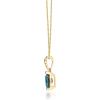 imageGin ampamp Grace womens 14K Gold Genuine London Blue Topaz Pendant With Diamonds  Ethically Authentically ampamp Organically Sourced Cushion Shaped London Blue Topaz HandCrafted Jewelry TW2589PLBT Yellow