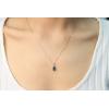 imageGin ampamp Grace womens 14K Gold Genuine London Blue Topaz Pendant With Diamonds  Ethically Authentically ampamp Organically Sourced Cushion Shaped London Blue Topaz HandCrafted Jewelry TW2589PLBT Yellow
