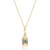 imageGin ampamp Grace womens 14K Gold Genuine Topaz Pendant With Natural Diamonds  Ethically Authentically ampamp Organically Sourced Emerald Shaped Topaz HandCrafted Jewelry TW2577PLBT Yellow