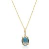 imageGin ampamp Grace womens 14K Yellow Gold Genuine Topaz Pendant With Diamonds  Ethically Authentically ampamp Organically Sourced Oval Shaped HandCrafted Jewelry GJ15854PLBT White Gold