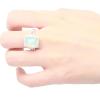 imageGin and Grace 10K White Gold Natural Ethiopian Opal Ring with Real Diamonds for women  Ethically authentically ampamp organically sourced Cushioncut shaped opal handcrafted jewelry for her  Opal Ring for women