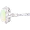 imageGin and Grace 10K White Gold Natural Ethiopian Opal Ring with Real Diamonds for women  Ethically authentically ampamp organically sourced Cushioncut shaped opal handcrafted jewelry for her  Opal Ring for women