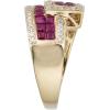 imageGin and Grace 10K Yellow Gold Mozambique Genuine Ruby Ring with Diamonds for women  Ethically authentically ampamp organically sourced Squarecut shaped Ruby handcrafted jewelry for her  Ruby Ring for women