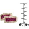 imageGin and Grace 10K Yellow Gold Mozambique Genuine Ruby Ring with Diamonds for women  Ethically authentically ampamp organically sourced Squarecut shaped Ruby handcrafted jewelry for her  Ruby Ring for women
