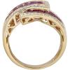 imageGin and Grace 10K Yellow Gold Mozambique Genuine Ruby Ring with Diamonds for women  Ethically authentically ampamp organically sourced Squarecut shaped Ruby handcrafted jewelry for her  Ruby Ring for women
