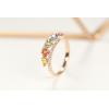 imageGin and Grace 14K Rose Genuine Multi Sapphire Ring with Diamonds for women  Ethically authentically ampamp organically sourced PearCut shaped Sapphire handcrafted jewelry for her  Sapphire Ring for women