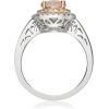 imageGin and Grace 14K Two Tone Gold Genuine Morganite Ring with Diamonds for Women Holiday Gifts  Ethically Authentically ampamp Organically Sourced Ovalcut shaped Morganite handcrafted jewelry for her  Morganite Ring for Women Holiday Gifts