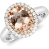 imageGin and Grace 14K Two Tone Gold Genuine Morganite Ring with Diamonds for Women Holiday Gifts  Ethically Authentically ampamp Organically Sourced Ovalcut shaped Morganite handcrafted jewelry for her  Morganite Ring for Women Holiday Gifts
