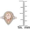 imageGin and Grace 14K Two Tone Gold Genuine Morganite Ring with Diamonds for women  Ethically authentically ampamp organically sourced Pearcut shaped Morganite handcrafted jewelry for her  Morganite Ring for women