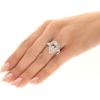 imageGin and Grace 14K Two Tone Gold Genuine Morganite Ring with Diamonds for women  Ethically authentically ampamp organically sourced Pearcut shaped Morganite handcrafted jewelry for her  Morganite Ring for women
