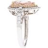 imageGin and Grace 14K Two Tone Gold Genuine Morganite Ring with Diamonds for women  Ethically authentically ampamp organically sourced Pearcut shaped Morganite handcrafted jewelry for her  Morganite Ring for women