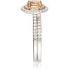 imageGin and Grace 14K Two Tone Gold Genuine Morganite Ring with Diamonds for women  Ethically authentically ampamp organically sourced Roundcut shaped Morganite handcrafted jewelry for her  Morganite Ring for women