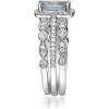 imageGin and Grace 14K White Gold Genuine Aquamarine Ring with Diamonds for women  Ethically authentically ampamp organically sourced Cushioncut shaped Aquamarine handcrafted jewelry for her  Aquamarine Ring for women