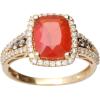 imageGin and Grace 14K Yellow Gold Natural Mexican Fire Opal Ring with Diamonds for women  Ethically authentically ampamp organically sourced Turquoise shaped opal handcrafted jewelry for her  Fire Opal Ring for women