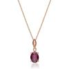 imageGin ampamp Grace 10K Rose Gold Purplish Pink Natural Garnet Pendant with Diamond Daily Work Wear Jewelry for Women Gifts for her Valentines Day Gift for her