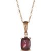 imageGin ampamp Grace 10K Rose Gold Purplish Pink Natural Garnet Pendant with Diamond Daily Work Wear Jewelry for Women Holiday Gifts Gifts for Her Valentines Day Gift for her