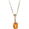 imageGin ampamp Grace 10K Yellow Gold Genuine Citrine Diamond SI1 Pendant Necklace with Gold Chain for Women Holiday Gifts Jewelry Gifts Valentines Day Gift for her