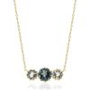 imageGin ampamp Grace 10K Yellow Gold Genuine London Blue Topaz and Genuine Aquamarine Necklace for Women