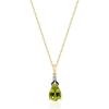 imageGin ampamp Grace 10K Yellow Gold Genuine Peridot ampamp Natural Diamond I1 Pendant for Women Holiday Gifts Valentines Day Gift for her