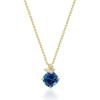 imageGin ampamp Grace 10K Yellow Gold Natural London Blue Topaz and Natural Diamond I1 Pendant for Women