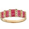 imageGin ampamp Grace 10K Yellow Gold Natural Ruby Diamond I1I2 Engagment Propose Promise Ring for Women