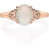 imageGin ampamp Grace 14K Rose Gold Natural Ethiopian Opal Ring with Real Diamonds for women  Ethically authentically ampamp organically sourced Oval shaped opal handcrafted jewelry for her  Opal Ring for women
