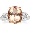 imageGin ampamp Grace 14K Two Tone Gold Genuine Morganite Ring with Diamonds for Women Holiday Gifts  Ethically Authentically ampamp Organically Sourced Ovalcut shaped Morganite handcrafted jewelry for her