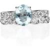 imageGin ampamp Grace 14K White Gold Genuine Aquamarine Ring with Diamonds for women  Ethically authentically ampamp organically sourced Ovalcut shaped Aquamarine handcrafted jewelry for her  Aquamarine Ring for womenDiamond