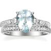 imageGin ampamp Grace 14K White Gold Genuine Aquamarine Ring with Diamonds for women  Ethically authentically ampamp organically sourced Pearcut shaped Aquamarine handcrafted jewelry for her  Aquamarine Ring for women