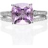 imageGin ampamp Grace 14K White Gold Real Diamond Ring I1 with Genuine Light Pink Amethyst Daily Work Wear Jewelry for Women Gifts for HerDiamond