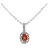 imageGin ampamp Grace 14K Yellow Gold Natural Mexican Fire Opal ampamp Diamond I1I2 Pendant for Women