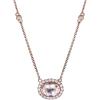 imageGin ampamp Grace Valentines Jewelry 10K Rose Gold Natural Diamond I1I2 ampamp Pink Morganite Pendant Necklace for Women