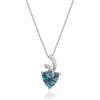 imageGin ampamp Grace womens 14K Genuine London Blue Topaz Pendant With Diamonds  Ethically Authentically ampamp Organically Sourced Trillion Shaped London Blue Topaz HandCrafted Jewelry TW1388PLBT White Gold