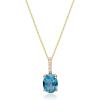 imageGin ampamp Grace womens 14K Yellow Gold Genuine Topaz Pendant With Diamonds  Ethically Authentically ampamp Organically Sourced Oval Shaped HandCrafted Jewelry GJ15854PLBT White Gold