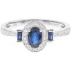 imageGin and Grace 10K White Gold Genuine Blue Sapphire Ring with Diamonds for Women Holiday Gifts  Ethically Authentically ampamp Organically Sourced OvalCut shaped Sapphire handcrafted jewelry for her  Sapphire Ring for Women Holiday Gifts