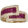 imageGin and Grace 10K Yellow Gold Mozambique Genuine Ruby Ring with Diamonds for women  Ethically authentically ampamp organically sourced Squarecut shaped Ruby handcrafted jewelry for her  Ruby Ring for women