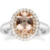imageGin and Grace 14K Two Tone Gold Genuine Morganite Ring with Diamonds for Women Holiday Gifts  Ethically Authentically ampamp Organically Sourced Ovalcut shaped Morganite handcrafted jewelry for her  Morganite Ring for Women Holiday Gifts