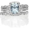 imageGin and Grace 14K White Gold Genuine Aquamarine Ring with Diamonds for women  Ethically authentically ampamp organically sourced Cushioncut shaped Aquamarine handcrafted jewelry for her  Aquamarine Ring for women