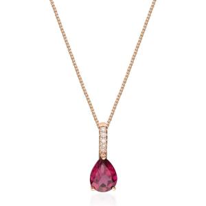 imageGin ampamp Grace 10K Rose Gold Purplish Pink Natural Garnet DiamondI1 Pendant Necklace with Daily Work Wear Jewelry for Women Holiday Gifts Gifts for Her