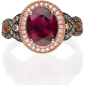 imageGin ampamp Grace 14K Rose Gold Purplish Pink Natural Garnet Ring Daily Work Wear Jewelry for Women Gifts for Her