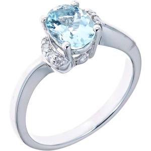 imageGin ampamp Grace 925 Sterling Silver Genuine Aquamarine Ring with Diamonds for women  Ethically authentically ampamp organically sourced Ovalcut shaped Aquamarine handcrafted jewelry for her  Aquamarine Ring for women