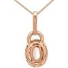 imageGin ampamp Grace 10K Rose Gold Natural Diamond I1 ampamp Genuine Morganite Pendant Necklace with Gold Chain for Women Jewelry Gifts
