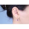 imageGin ampamp Grace 10K Rose Gold Purplish pink Natural Garnet DiamondI1 Drop Dangle Earing Daily Work Wear Jewerly for Women Gifts for Her